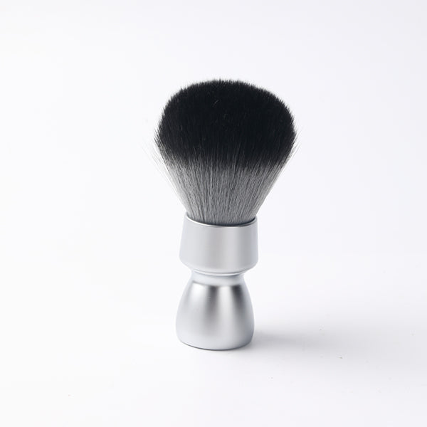 YAQI Heavy Metal Handle Timber Wolf Synthetic Hair Tuxedo Knot Shaving Brush for Mens Shave
