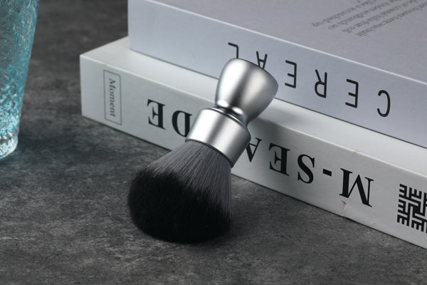 YAQI Heavy Metal Handle Timber Wolf Synthetic Hair Tuxedo Knot Shaving Brush for Mens Shave