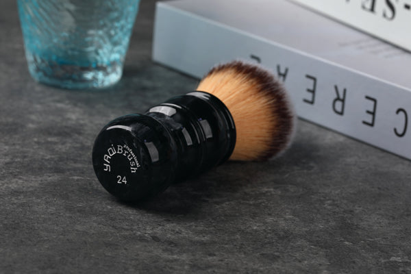 Yaqi 24MM Men's Shaving Brush  Resin Handle Nylon For Men Clearance Beard Professional Barber Face Cleaning Shaving Brush Tool