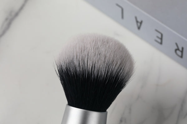 YAQI  Heavy Metal Handle Synthetic Hair Tuxedo Knot Shave Brush for Men Shaving