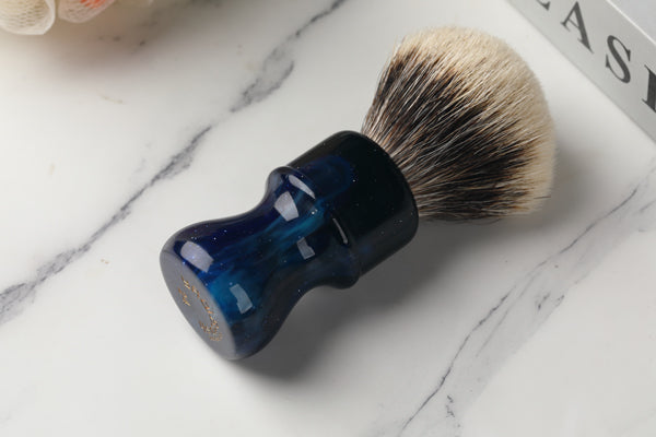 YAQI 24MM Mysterious Space Color Handle Two Band Badger Hair Knot Men Shaving Brushes