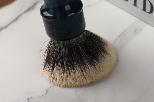 YAQI 24MM Mysterious Space Color Handle Two Band Badger Hair Knot Men Shaving Brushes
