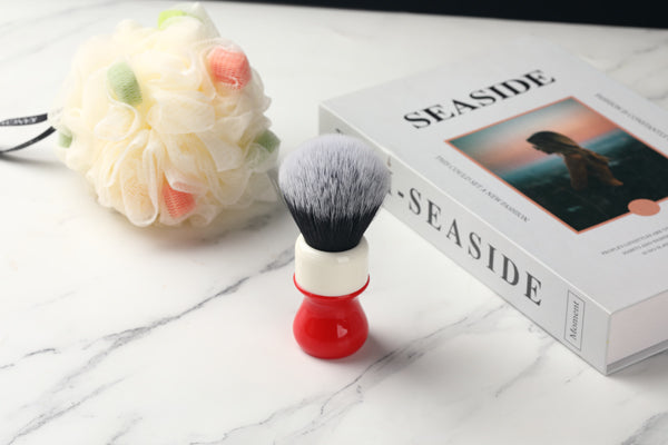 Yaqi 26mm Ferrari Rough Complex White Version mens Shaving Brush With Tuxedo Knot