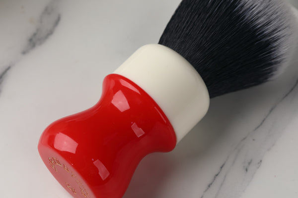 Yaqi 26mm Ferrari Rough Complex White Version mens Shaving Brush With Tuxedo Knot