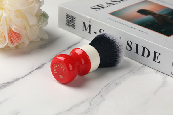 Yaqi 26mm Ferrari Rough Complex White Version mens Shaving Brush With Tuxedo Knot