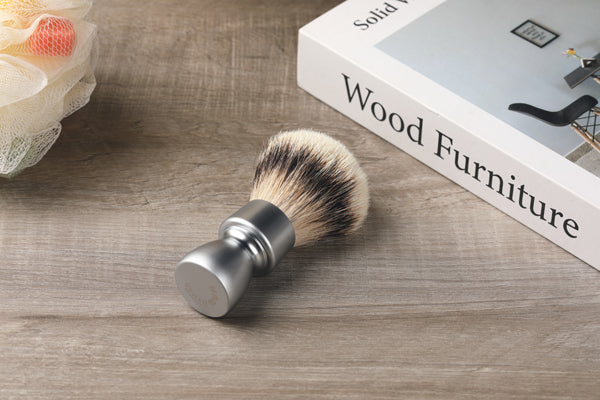 Yaqi Heavy Metal Handle Silvertip Badger Hair Shave Brush for Men Shaving