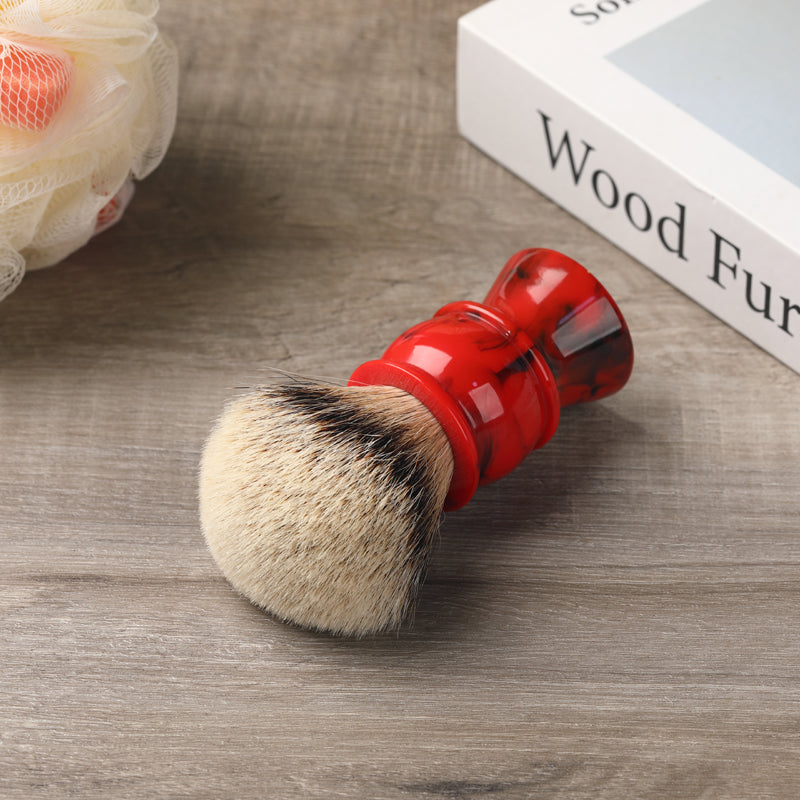 Yaqi 24MM 100% Silvertip Badger Hair Red Resin Handle Shaving Brushes for men