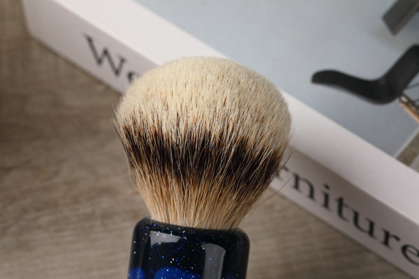 24MM Yaqi Mysterious Space Color Handle Silvertip Badger Hair Knot Men Shaving Brushes