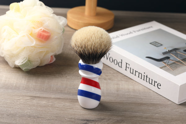 Yaqi New Barber Pole Style 24mm Two Band Badger Knot Shaving Brush