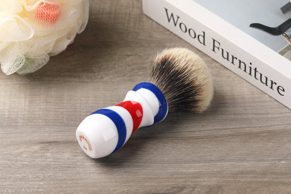 Yaqi New Barber Pole Style 24mm Two Band Badger Knot Shaving Brush