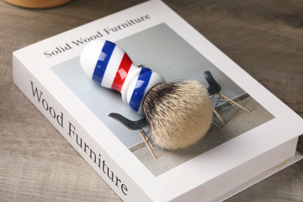 Yaqi New Barber Pole Style 24mm Two Band Badger Knot Shaving Brush