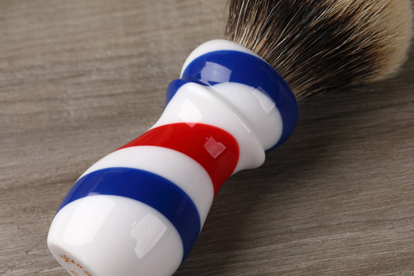 Yaqi New Barber Pole Style 24mm Two Band Badger Knot Shaving Brush