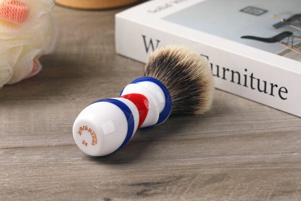 Yaqi New Barber Pole Style 24mm Two Band Badger Knot Shaving Brush