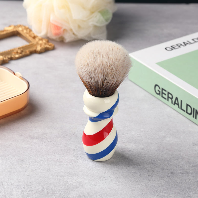Yaqi 24MM New Barber Pole Style Brown Synthetic Knot Shaving Brush