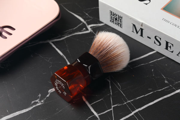 YAQI 24mm Moka Express Synthetic Hair Barbe Mens Shaving Brush