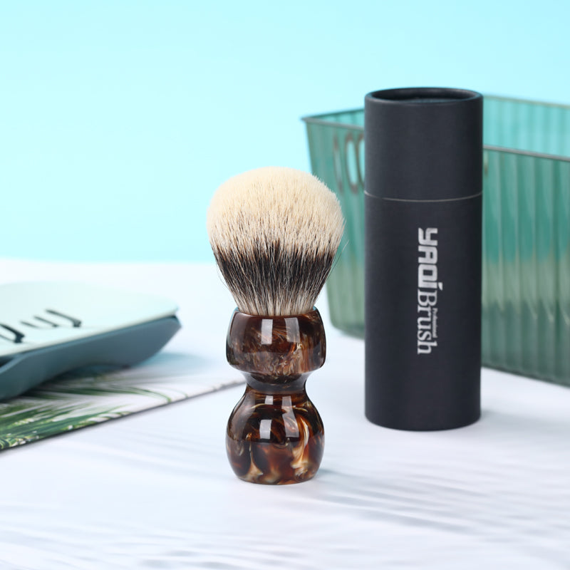 YAQI Caramel 26MM Two Band Badger Hair Men Wet Shaving Brush