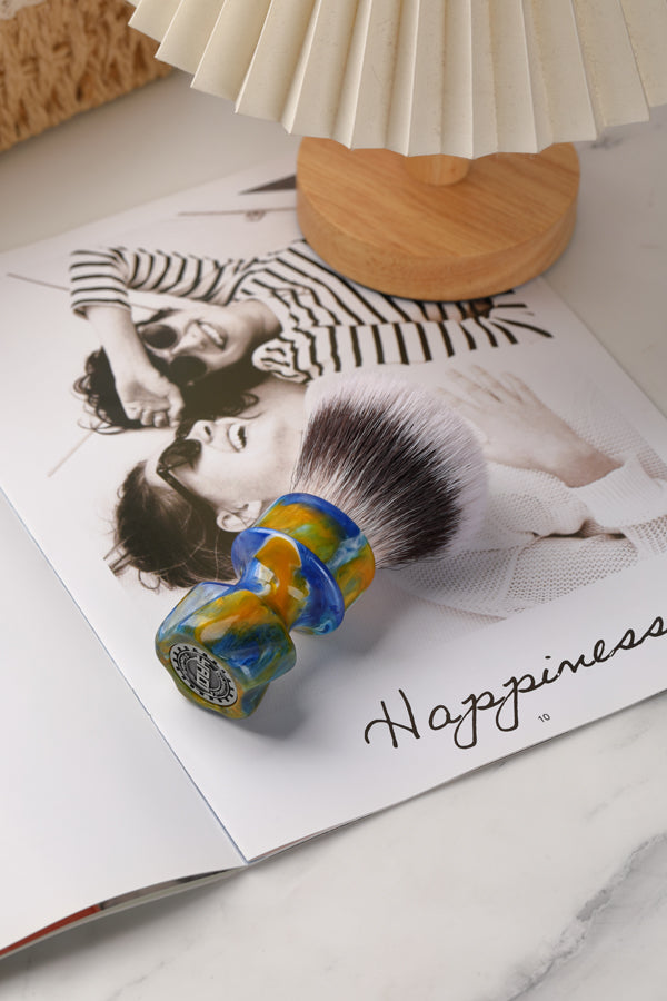 YAQI Starry Night New 28MM Synthetic Hair Mens Wet Shaving Brush