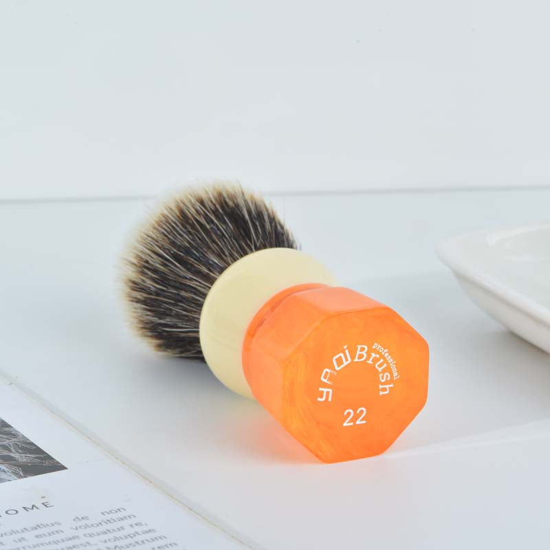 YAQI Ever-Helpful Two Band Badger Hair Mens Wet Shaving Brush Facial Beard Cleaning Shave Tool