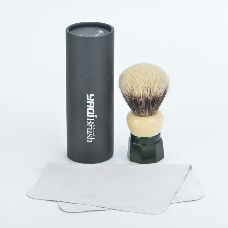 YAQI 24MM Green Obsidian Two Band Badger Hair Men Wet Shaving Brush