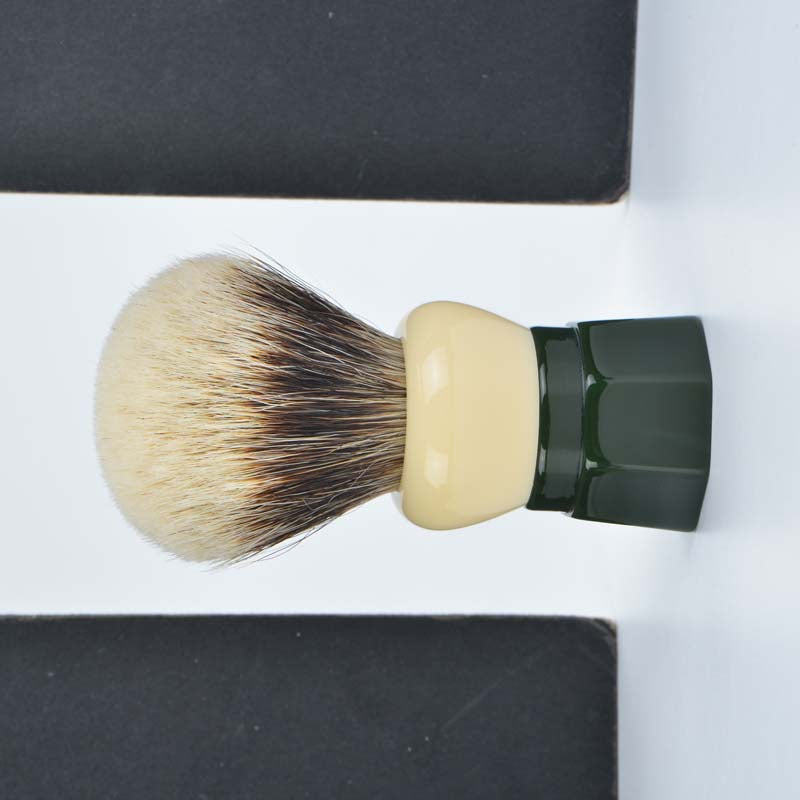 YAQI 24MM Green Obsidian Two Band Badger Hair Men Wet Shaving Brush