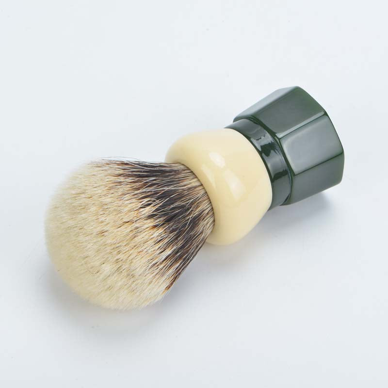 YAQI 24MM Green Obsidian Two Band Badger Hair Men Wet Shaving Brush