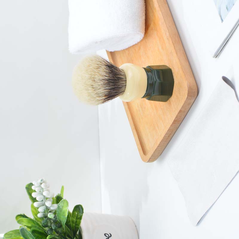 YAQI 24MM Green Obsidian Two Band Badger Hair Men Wet Shaving Brush