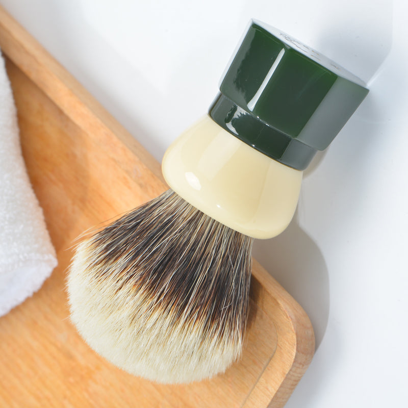 YAQI 24MM Green Obsidian Two Band Badger Hair Men Wet Shaving Brush