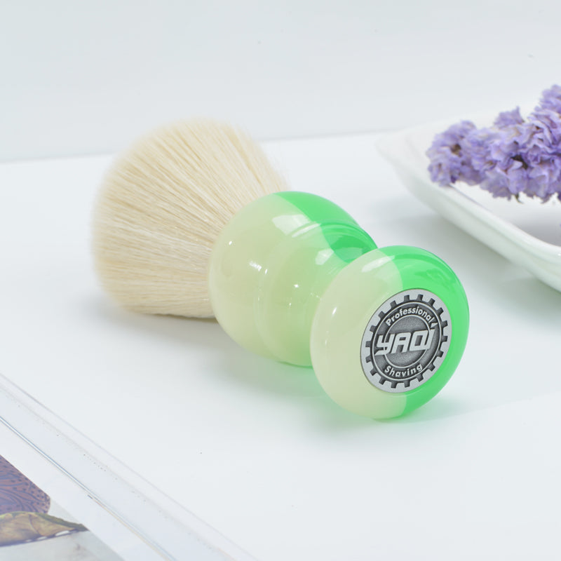 YAQI JANUS BIFRONS 24mm Synthetic Cashmere Knot Mens Shaving Brush With Dark Seen Handle