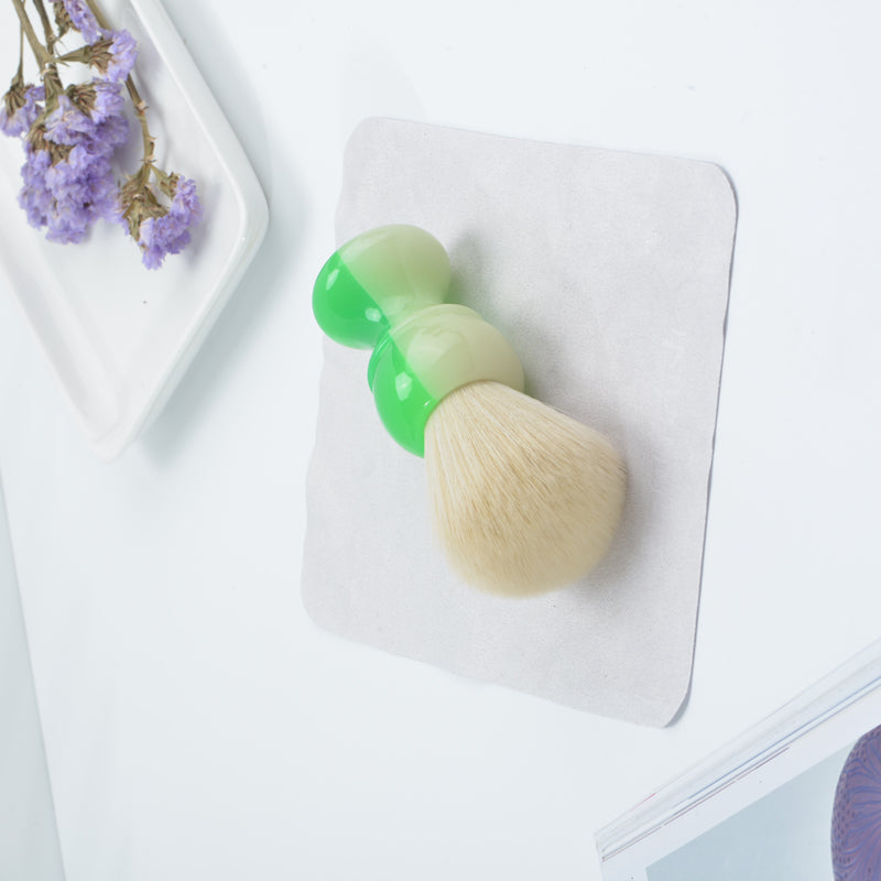 YAQI JANUS BIFRONS 24mm Synthetic Cashmere Knot Mens Shaving Brush With Dark Seen Handle