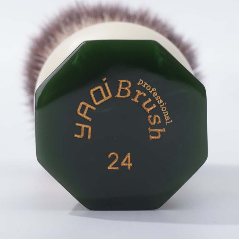 YAQI Green Obsidian Synthetic Hair Mens Wet Shaving Brush