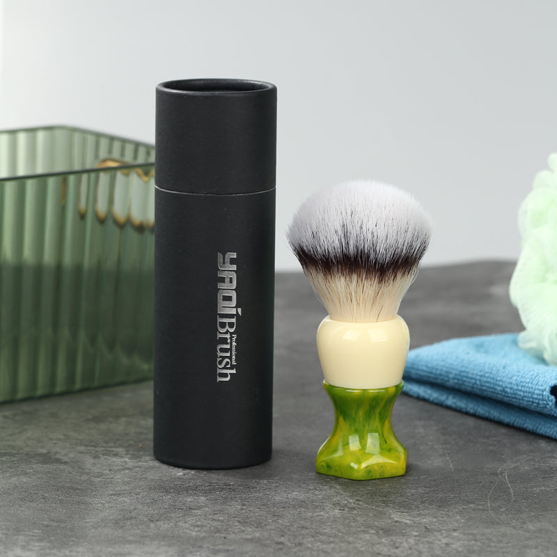 YAQI Ever-hopeful Silver Cat's Whisker Synthetic Hair Mens Wet Shaving Brush