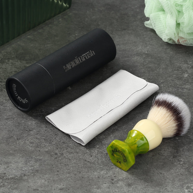 YAQI Ever-hopeful Silver Cat's Whisker Synthetic Hair Mens Wet Shaving Brush