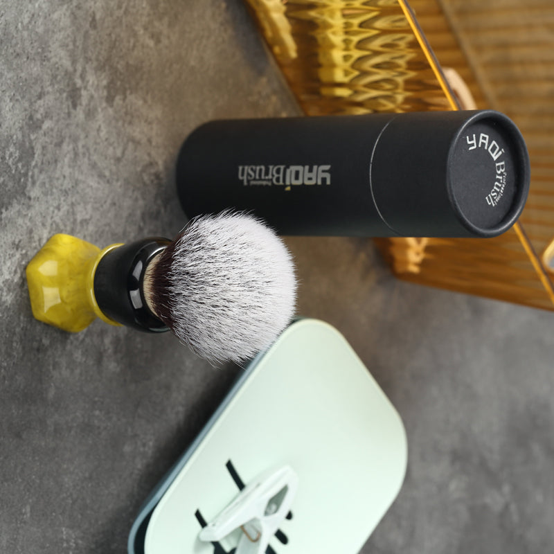 YAQI Ever-hopeful Cat's Whisker Synthetic Hair Mens Wet Shaving Brush