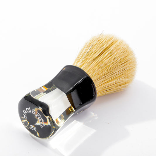 YAQI  Robin Clear Handle Men Wet Bristle Shaving Brush