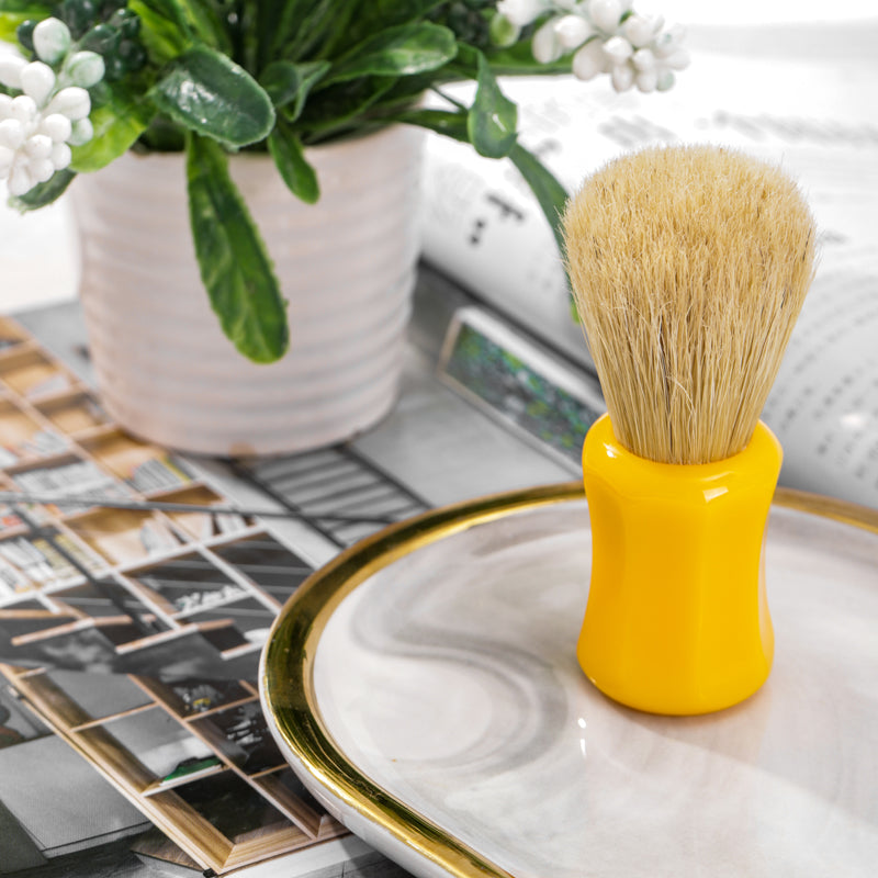 YAQI Joy Butterscotch Color Handle Men Wet Bristle Shaving Brush