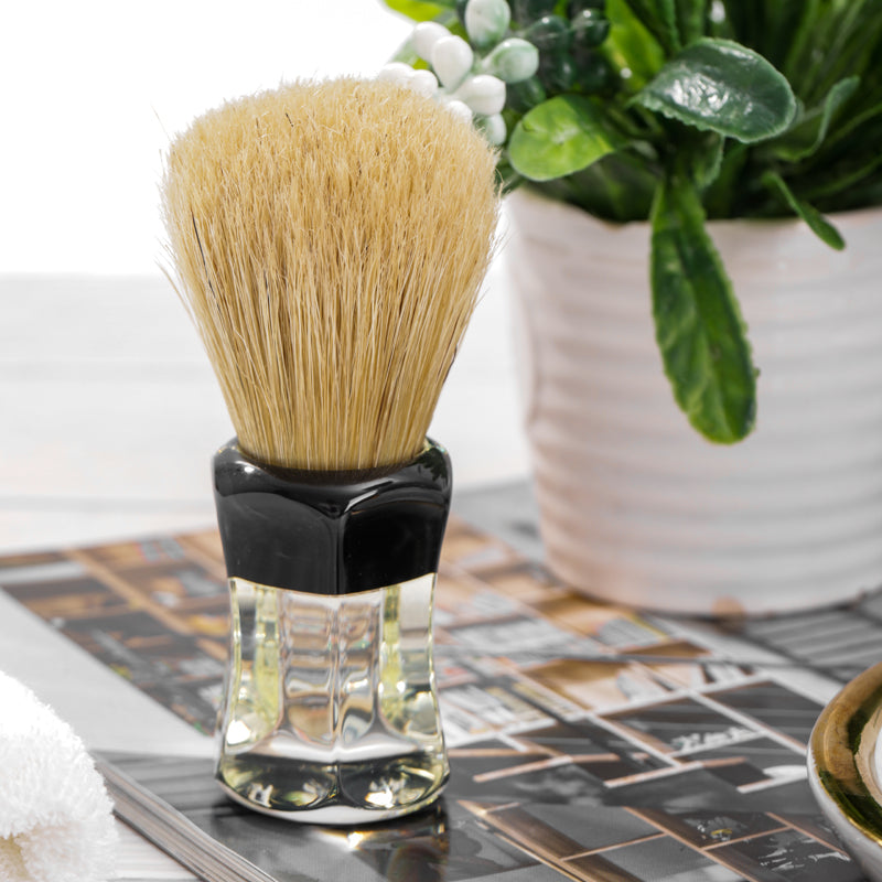 YAQI  Robin Clear Handle Men Wet Bristle Shaving Brush