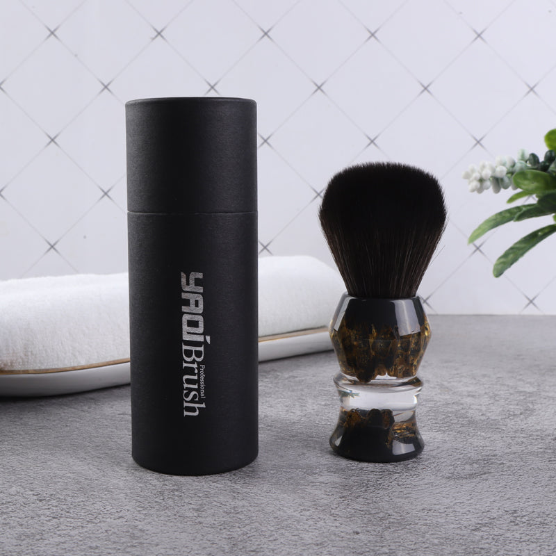 YAQI DEEP STONES 24mm Synthetic Hair Resin Handle Men Wet Shaving Brush