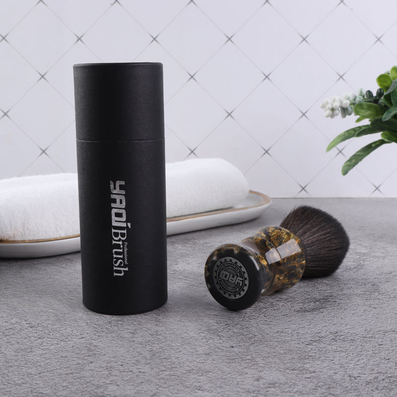 YAQI DEEP STONES 24mm Synthetic Hair Resin Handle Men Wet Shaving Brush