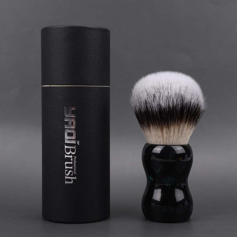 YAQI Night Emerald 26mm Synthetic Hair Resin Handle Men Wet Shaving Brush