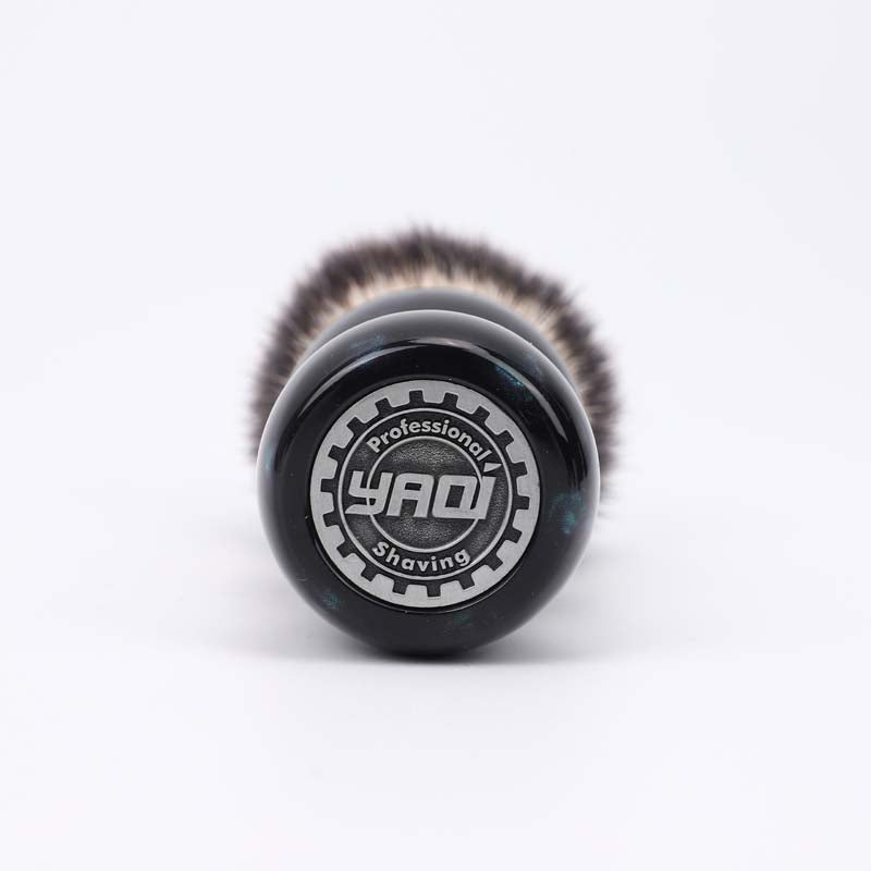 YAQI Night Emerald 26mm Synthetic Hair Resin Handle Men Wet Shaving Brush