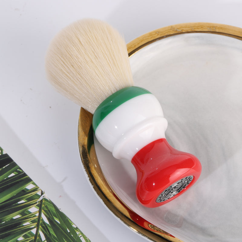 YAQI Freedom Italian Flag 24mm Cashmere Synthetic Knot Mens Shaving Brush