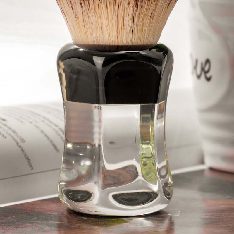 Yaqi Robin Synthetic Hair Clear Handle Men Wet Shaving Brush